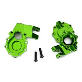   Traxxas Portal housings, inner (front), 6061-T6 aluminum (green-anodized) (2)/ 3x12 BCS (2)