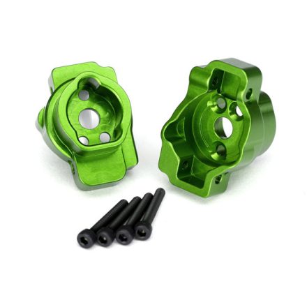 Traxxas Portal drive axle mount, rear, 6061-T6 aluminum (green-anodized) (left and right)/ 2.5x16 CS (4)