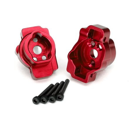 Traxxas Portal drive axle mount, rear, 6061-T6 aluminum (red-anodized) (left and right)/ 2.5x16 CS (4)