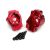 Traxxas Portal drive axle mount, rear, 6061-T6 aluminum (red-anodized) (left and right)/ 2.5x16 CS (4)