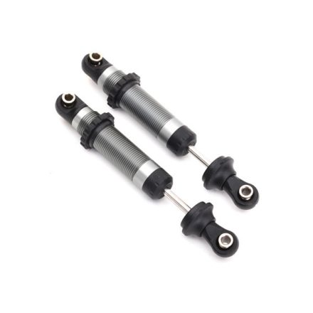 Traxxas Shocks, GTS, silver aluminum (assembled with spring retainers) (2)