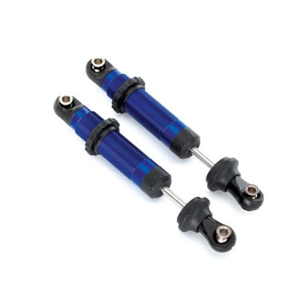 Traxxas Shocks, GTS, aluminum (blue-anodized) (assembled with spring retainers) (2)