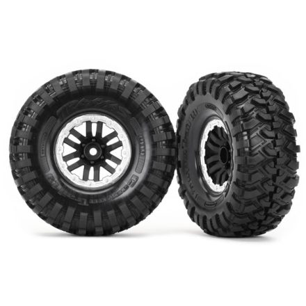 Traxxas Tires and wheels, assembled, glued (TRX-4® satin beadlock wheels, Canyon Trail 1.9 tires) (2)