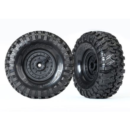 Traxxas Tires and wheels, assembled, glued (Tactical wheels, Canyon Trail 1.9 tires) (2)