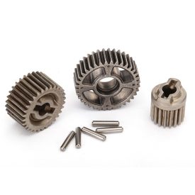   Traxxas Gear set, transmission, metal (includes 18T, 30T input gears, 36T output gear, 2x9.8 pins (5))