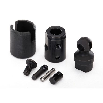 Traxxas Output drive, transmission or differential (pin retainer (1)/ drive cup (1)/ drive ball (1)/ drive pin (1)/ 3x11 screw pin (1)/ cross pin (black) (1) 3x6 BCS with threadlock (1))