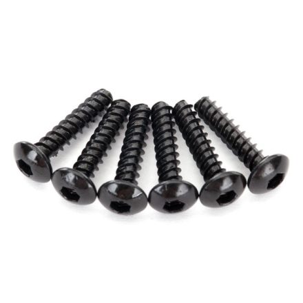 Traxxas Screws, 2.6x12mm button-head, self-tapping (hex drive) (6)