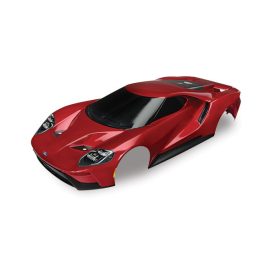   Traxxas Body, Ford GT®, red (painted, decals applied) (tail lights, exhaust tips, & mounting hardware (part #8314) sold separately)