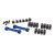 Traxxas Mounts, suspension arms, aluminum (blue-anodized) (front & rear)/ hinge pin retainers (12)/ inserts (6)