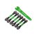 Traxxas Turnbuckles, aluminum (green-anodized), camber links, 32mm (front) (2)/ camber links, 28mm (rear) (2)/ toe links, 34mm (2)/ aluminum wrench