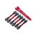 Traxxas Turnbuckles, aluminum (red-anodized), camber links, 32mm (front) (2)/ camber links, 28mm (rear) (2)/ toe links, 34mm (2)/ aluminum wrench