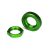 Traxxas Servo saver nuts, aluminum, green-anodized (hex (1), serrated (1))