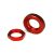 Traxxas Servo saver nuts, aluminum, red-anodized (hex (1), serrated (1))