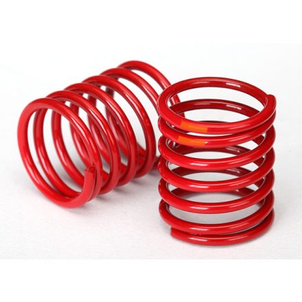 Traxxas Spring, shock (red) (3.325 rate, orange stripe) (2)