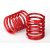 Traxxas Spring, shock (red) (2.8 rate, white stripe) (2)
