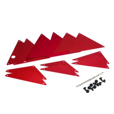 Traxxas Tube chassis, inner panels, aluminum (red-anodized) (front (2)/ wheel well (4)/ middle (4)/ rear (2))