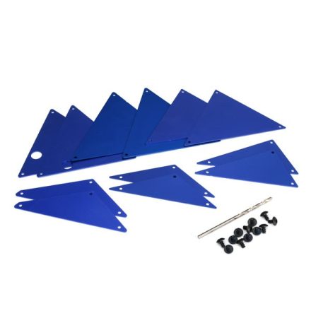 Traxxas Tube chassis, inner panels, aluminum (blue-anodized) (front (2)/ wheel well (4)/ middle (4)/ rear (2))