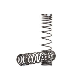   Traxxas Spring, shock, front (natural finish) (GTR) (progressive, 0.833 rate, white stripe) (2)