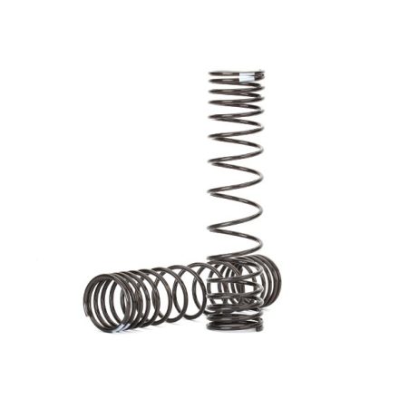 Traxxas Spring, shock, front (natural finish) (GTR) (progressive, 0.833 rate, white stripe) (2)