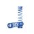 Traxxas Spring, shock, front (blue) (GTR) (progressive, 0.833 rate, white stripe) (2)
