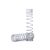 Traxxas Spring, shock, front (silver) (GTR) (progressive, 0.833 rate, white stripe) (2)