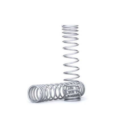 Traxxas Spring, shock, rear (silver) (GTR) (progressive, 1.042 rate) (2)