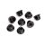 Traxxas Nuts, 5mm flanged nylon locking (steel, black serrated) (8)