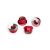 Traxxas  Nuts, 5mm flanged nylon locking (aluminum, red-anodized, serrated) (4)