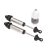 Traxxas Shocks, GTR, 134mm, silver aluminum (fully assembled w/o springs) (front, threaded) (2)