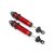 Traxxas Shocks, GTR, 134mm, aluminum (red-anodized) (fully assembled w/o springs) (front, threaded) (2)
