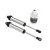 Traxxas Shocks, GTR, 134mm, silver aluminum (fully assembled w/o springs) (front, no threads) (2)