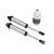 Traxxas Shocks, GTR, 134mm, silver aluminum (fully assembled w/o springs) (front, no threads) (2)