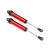 Traxxas Shocks, GTR, 134mm, aluminum (red-anodized) (fully assembled w/o springs) (front, no threads) (2)