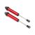 Traxxas Shocks, GTR, 134mm, aluminum (red-anodized) (fully assembled w/o springs) (front, no threads) (2)