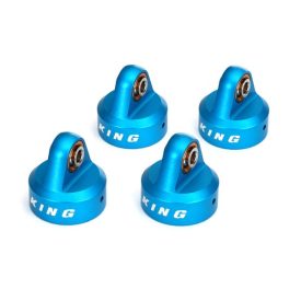   Traxxas Shock caps, aluminum (blue-anodized), King® Shocks (4)