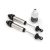 Traxxas Shocks, GTR, 139mm, silver aluminum (fully assembled w/o springs) (rear, threaded) (2)