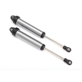   Traxxas Shocks, GTR, 160mm, silver aluminum (fully assembled w/o springs) (rear, no threads) (2)