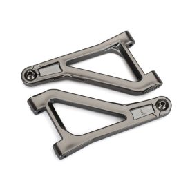   Traxxas Suspension arms, upper (left & right) (satin black chrome-plated) (assembled with hollow balls)