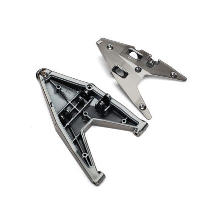 Traxxas Suspension arm, lower left/ arm insert (satin black chrome-plated) (assembled with hollow ball)