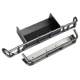   Traxxas Bumper, rear/ bumper extension (satin black chrome-plated)