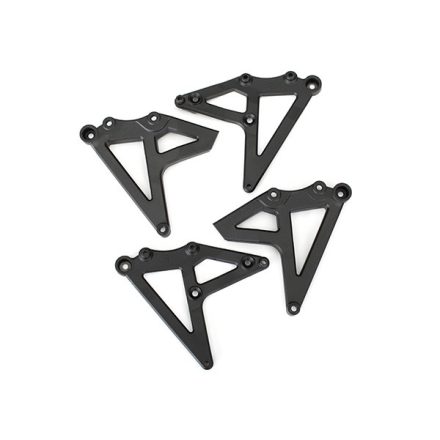 Traxxas Shock mounts, rear (left & right) (satin black chrome-plated)