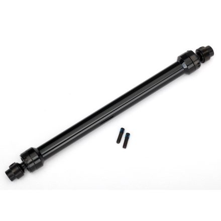 Traxxas Driveshaft, center rear, 6061-T6 aluminum (black-anodized) (fully assembled)/ 3mm screw pin (2)