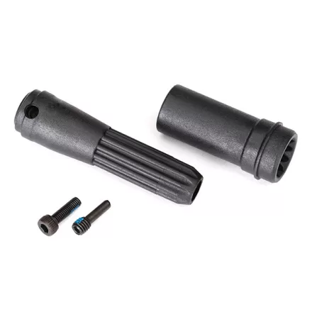 Traxxas Driveshafts, center front/ 4mm screw pin (1)/ 3x10 CS (1)