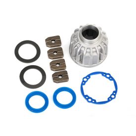  Traxxas Carrier, differential, aluminum (front or center)/ x-ring gaskets (2), ring gear gasket/ 14.5x20 TW (2)