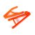 Traxxas Suspension arms, orange, rear (right), heavy duty, adjustable wheelbase (upper (1)/ lower (1))