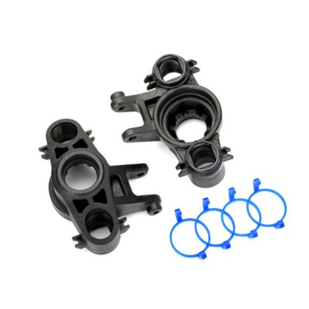 Traxxas Axle carriers, left & right (1 each) (use with 8x16mm & 17x26mm ball bearings)/ dust boot retainers (4)