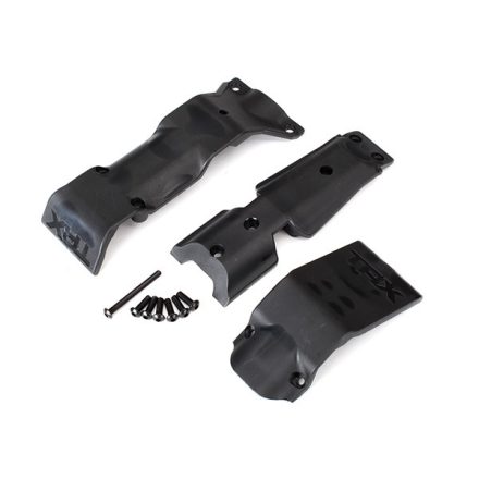 Traxxas  Skid plate set, front/ skid plate, rear/ 3x10 BCS (6)/ 3x30 BCS (1) (fits #8629 & 8630 bulkheads)