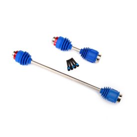   Traxxas Driveshafts, center E-Revo® (steel constant-velocity) front (1)/ rear (1) (assembled with inner and outer dust boots, for E-Revo)
