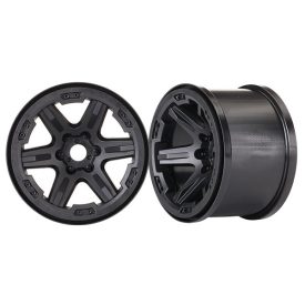 Traxxas Wheels, 3.8" (black) (2) (17mm splined)
