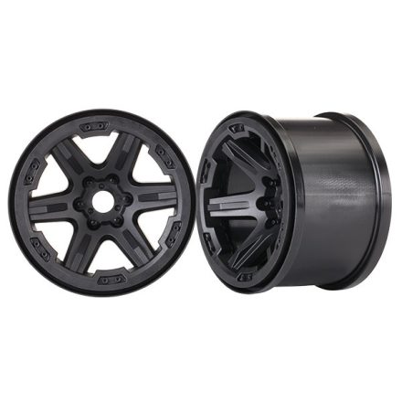 Traxxas Wheels, 3.8" (black) (2) (17mm splined)